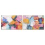 Cuadro Home ESPRIT Abstracto Urbano 122,5 x 3,5 x 82,5 cm (2 Unidades)