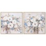 Cadre Home ESPRIT Bleu Blanc Beige Romantique Vase 60 x 3,5 x 60 cm (2 Unités)