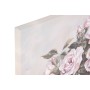 Cuadro Home ESPRIT Blanco Rosa Rosas Romántico 60 x 3 x 60 cm (4 Unidades)