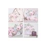 Cadre Home ESPRIT Vert Rose Roses Romantique 60 x 3 x 60 cm (4 Unités)
