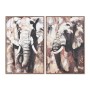 Cuadro Home ESPRIT Marrón Gris Elefante Colonial 60 x 3,5 x 90 cm (2 Unidades)