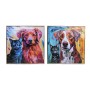 Cuadro Home ESPRIT Moderno Perro 80 x 3,5 x 80 cm (2 Unidades)