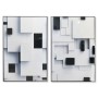 Cuadro Home ESPRIT Blanco Negro Abstracto Moderno 80 x 3,5 x 120 cm (2 Unidades)