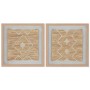 Cuadro Home ESPRIT Blanco Natural Escandinavo 40 x 3 x 40 cm (2 Unidades)