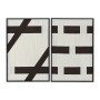 Cadre Home ESPRIT Blanc Gris foncé Moderne Urbaine 60 x 3 x 90 cm (2 Unités)