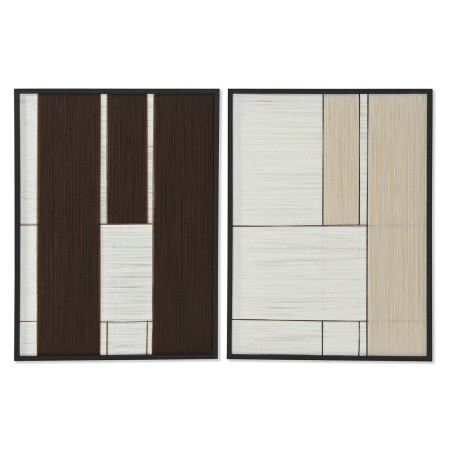 Cuadro Home ESPRIT Blanco Beige Moderno 60 x 3 x 80 cm (2 Unidades)