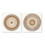 Cuadro Home ESPRIT Beige Natural Círculos Escandinavo 80 x 3 x 80 cm (2 Unidades)