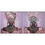 Cadre Home ESPRIT Mauve Moderne Africaine 102 x 4,5 x 102 cm (2 Unités)