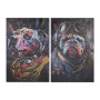Cadre Home ESPRIT Noir Moderne Chien 60 x 3 x 90 cm (2 Unités)