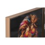 Cadre Home ESPRIT Jaune Bleu Noir Rose Animal Moderne Laqué 50 x 4 x 100 cm (3 Unités)