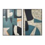 Cuadro Home ESPRIT Negro Verde Urbano 83 x 3,5 x 123 cm (2 Unidades)