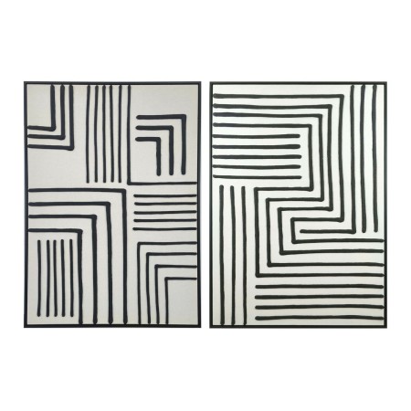 Cuadro Home ESPRIT Blanco Negro Urbano (2 Unidades)