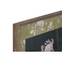 Cuadro Home ESPRIT Azul Verde Rosa Jarrón Shabby Chic Florero 50 x 2,5 x 70 cm (2 Unidades)
