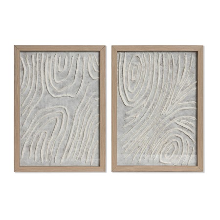 Cuadro Home ESPRIT Blanco Natural Escandinavo 25 x 2 x 35 cm