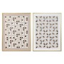 Cadre Home ESPRIT Blanc Beige Doré Moderne Urbaine 90 x 3,5 x 120 cm (2 Unités)