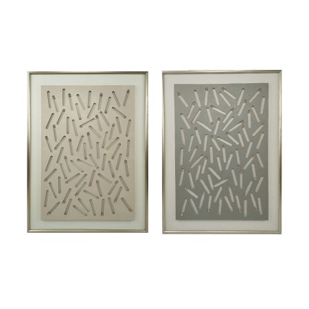 Cuadro Home ESPRIT Verde Beige Dorado Moderno Urbano 90 x 3,5 x 120 cm (2 Unidades)