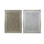 Cadre Home ESPRIT Blanc Beige Doré Moderne Urbaine 90 x 3,5 x 120 cm (2 Unités)