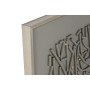 Cadre Home ESPRIT Blanc Beige Doré Moderne Urbaine 90 x 3,5 x 120 cm (2 Unités)