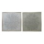 Cuadro Home ESPRIT Blanco Beige Abstracto Moderno 100 x 3,5 x 100 cm (2 Unidades)