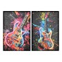 Cadre Home ESPRIT Noir Guitare Loft 63 x 3,7 x 93 cm (2 Unités)
