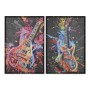 Cadre Home ESPRIT Noir Guitare Loft 63 x 3,7 x 93 cm (2 Unités)