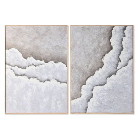 Cadre Home ESPRIT Blanc Beige Moderne Plage 103 x 4,3 x 143 cm (2 Unités)