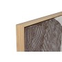 Cadre Home ESPRIT Marron Noir Beige Abstrait 123 x 4,3 x 123 cm (2 Unités)