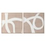 Cadre Home ESPRIT Blanc Beige Abstrait 103 x 4,3 x 103 cm (2 Unités)