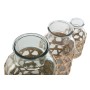 Vase Home ESPRIT Naturel Verre 18,3 x 18,3 x 30 cm (3 Pièces)