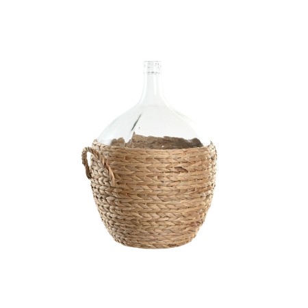 Vase Home ESPRIT Transparent Marron Clair Verre Naturel 37 x 37 x 55 cm