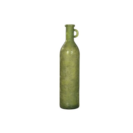 Jarrón Home ESPRIT Verde Cristal reciclado Acabado envejecido 18 x 18 x 75 cm