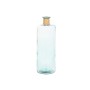 Jarrón Home ESPRIT Transparente Junco Cristal reciclado Natural 25 x 25 x 75 cm
