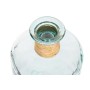 Jarrón Home ESPRIT Transparente Junco Cristal reciclado Natural 25 x 25 x 75 cm