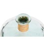Jarrón Home ESPRIT Transparente Junco Cristal reciclado Natural 35 x 35 x 45 cm
