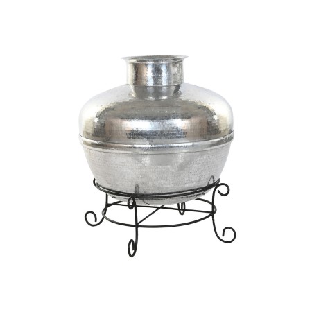 Vase Home ESPRIT Noir Argenté Aluminium Fer 75 x 75 x 90 cm