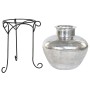 Vase Home ESPRIT Noir Argenté Aluminium 45 x 45 x 95 cm