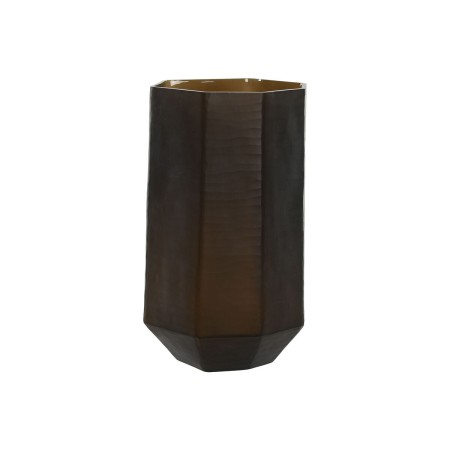 Vase Home ESPRIT Gris foncé Verre Moderne 18 x 18 x 31 cm