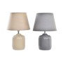 Lampe de bureau DKD Home Decor 25W Beige Gris foncé 220 V (22 x 22 x 35 cm) (2 Unités)