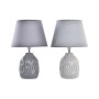 Lampe de bureau DKD Home Decor 25W Ondes Gris foncé Gris clair 220 V Oriental (22 x 22 x 34 cm) (2 Unités)