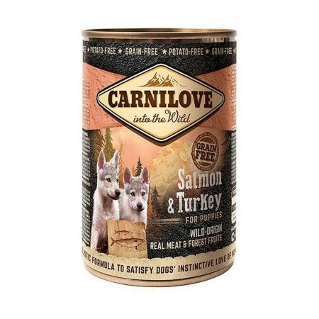 Alimentation humide Carnilove Into the Wild Salmon & Turkey for Puppies Saumon Dinde Poisson 400 g