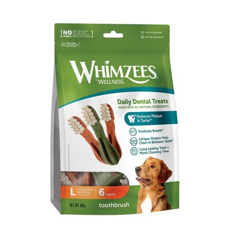 Snack pour chiens Whimzees Adult Toothbrush L Légumes 360 g