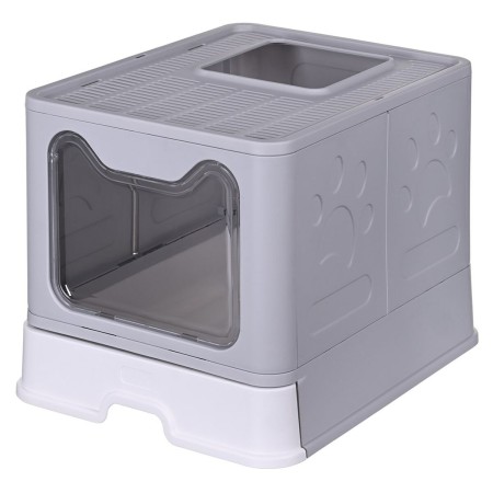Bac à litière pour chats Diamentiq Yoko Blanc Gris Plastique