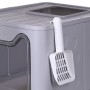 Bac à litière pour chats Diamentiq Yoko Blanc Gris Plastique