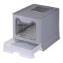 Bac à litière pour chats Diamentiq Yoko Blanc Gris Plastique