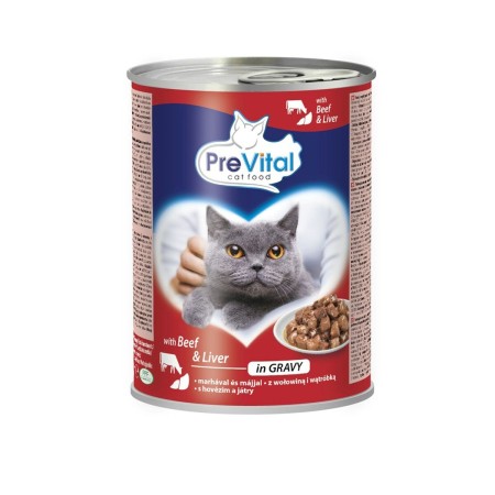 Aliments pour chat Prevital Viande de bœuf 415 g