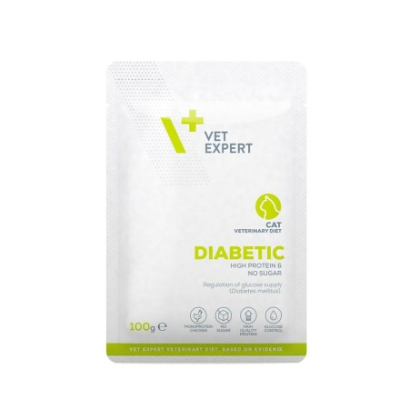 Aliments pour chat VETEXPERT Diabetic Cat Poulet 100 g