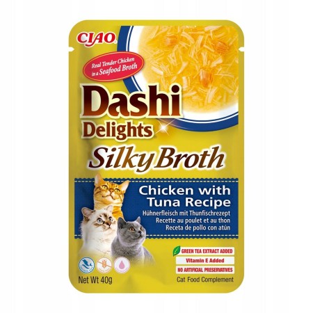 Snack para Gatos Inaba Dashi Delights Silky Broth Chicken with Tuna Pollo 40 g