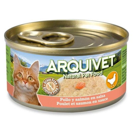 Aliments pour chat Arquivet Chicken in sauce with salmon Poulet 80 g