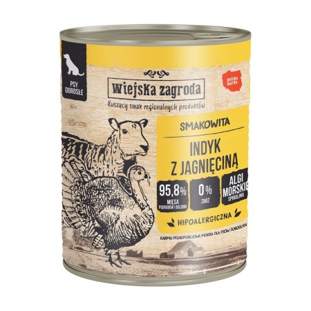 Comida húmeda WIEJSKA ZAGRODA Turkey with lamb Pavo 800 g
