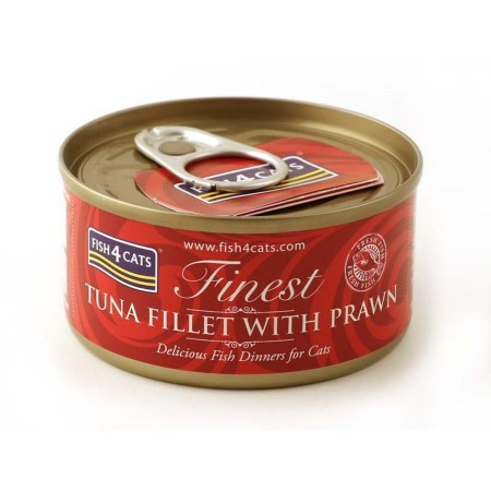 Comida para gato FISH4DOGS FISH4CATS Tuna fillet with prawn Pescado 70 g